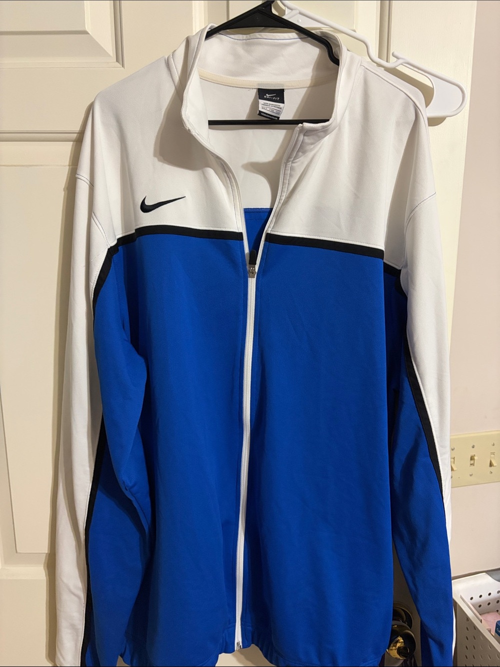 Nike Blue and White Full-Zip Jacket